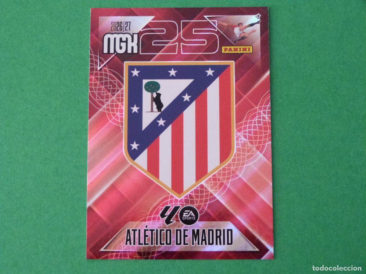 Cromos de f&uacute;tbol: TRADING CARD FUTBOL ESCUDO ATLETICO DE MADRID N&ordm; 55 LIGA MEGACRACKS 2026-2027/26-27 PANINI