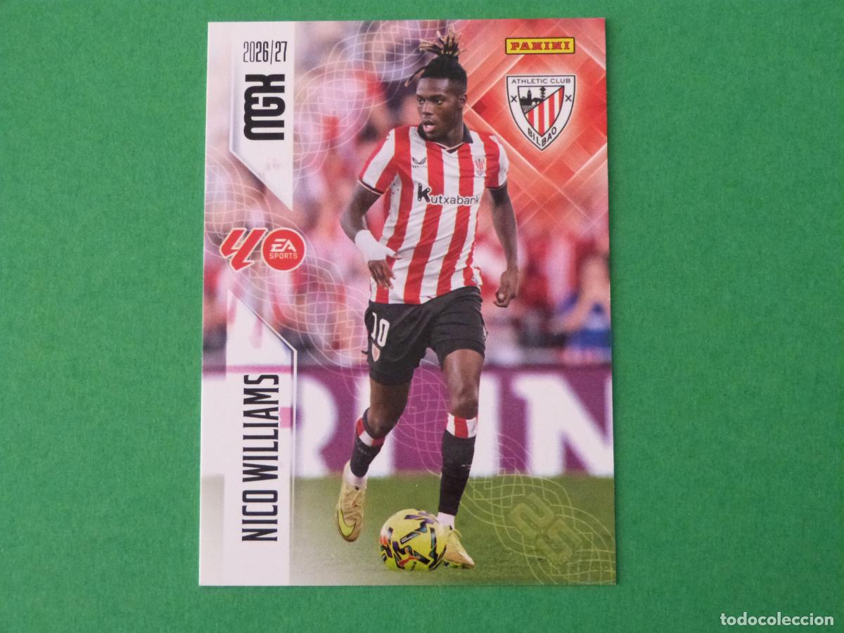 Cromos de f&uacute;tbol: TRADING CARD FUTBOL NICO WILLIAMS ATH. BILBAO N&ordm; 54 LIGA MEGACRACKS 2026-2027/26-27 PANINI