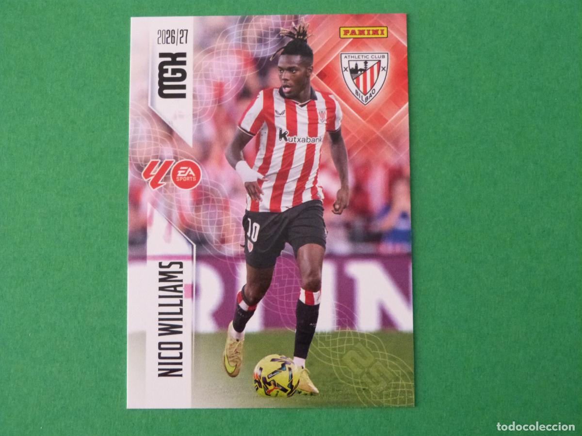 Cromos de f&uacute;tbol: TRADING CARD FUTBOL NICO WILLIAMS ATH. BILBAO N&ordm; 54 LIGA MEGACRACKS 2026-2027/26-27 PANINI