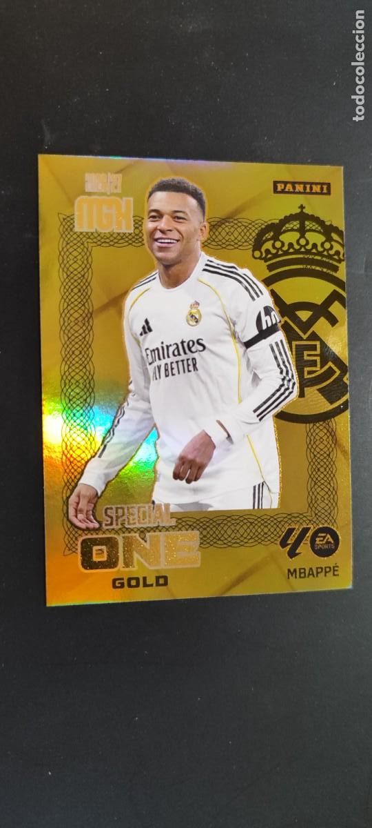 Cromos de f&uacute;tbol: MEGACARCKS 26/27 CARD SPECIAL ONE GOLD MBAPPE REAL MADRID # PANINI
