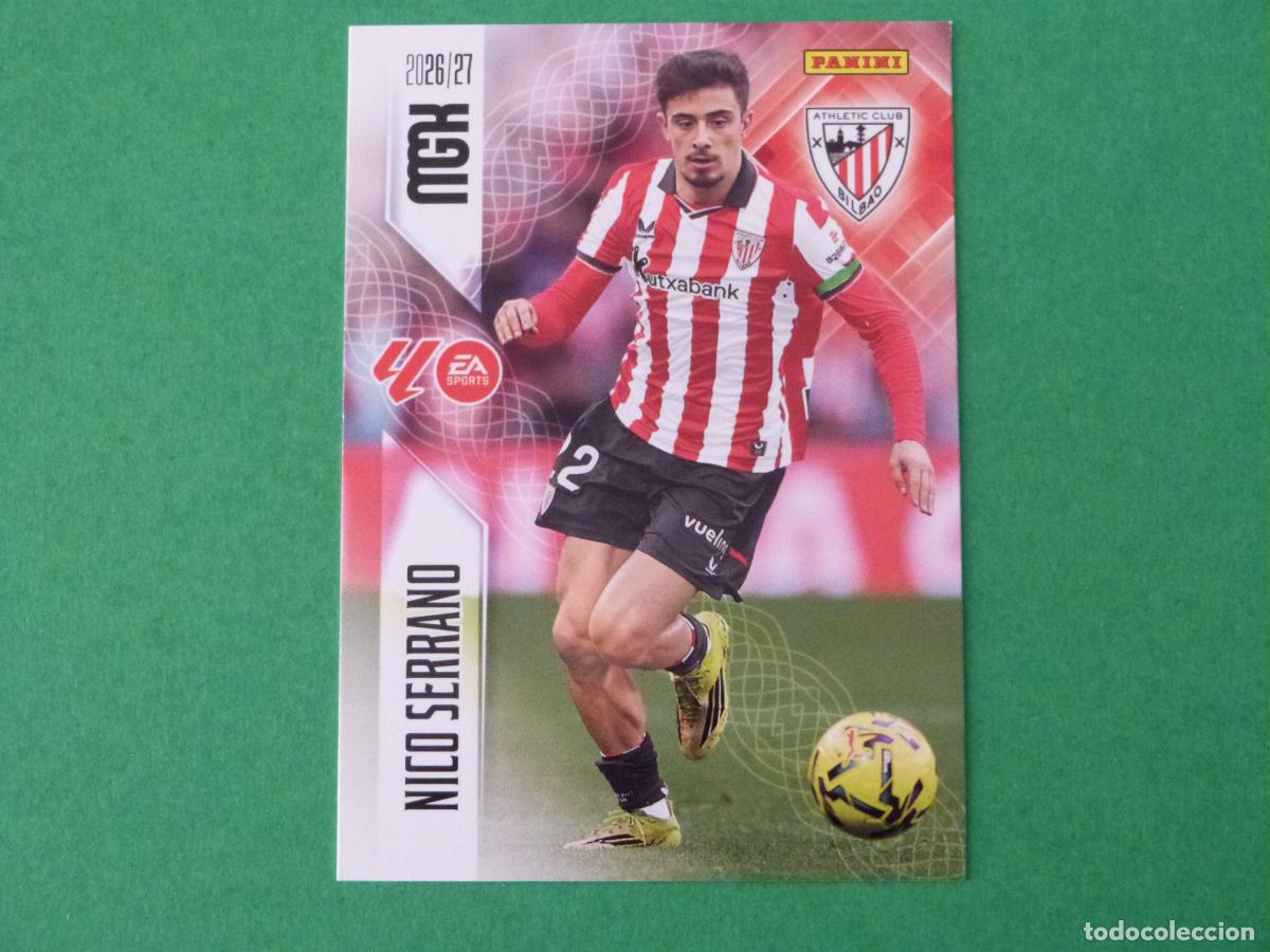 Cromos de f&uacute;tbol: TRADING CARD FUTBOL NICO SERRANO ATH. BILBAO N&ordm; 49 LIGA MEGACRACKS 2026-2027/26-27 PANINI