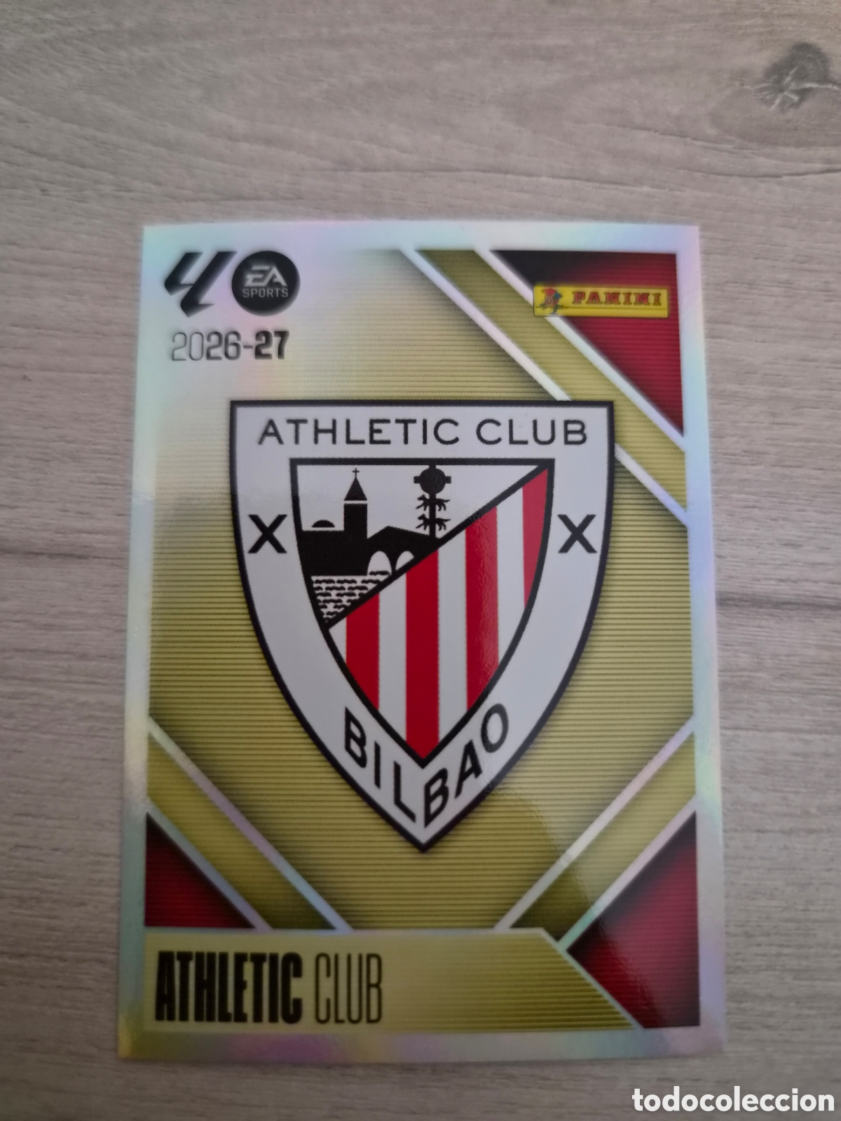 Cromos de f&uacute;tbol: N&deg;1 Athletic de Bilbao Escudo Liga Este 26/27
