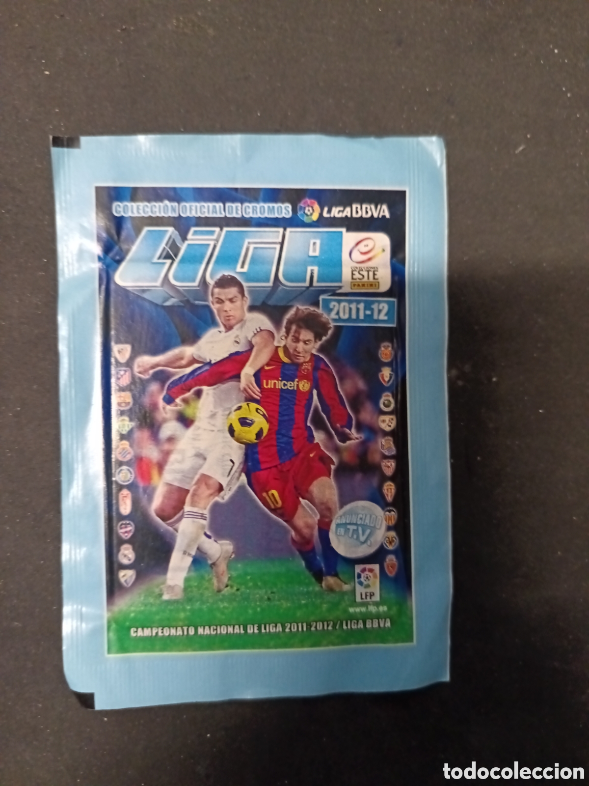 Cromos de f&uacute;tbol: 1 sobre de cromos de f&uacute;tbol sin abrir de la temporada 2011-2012