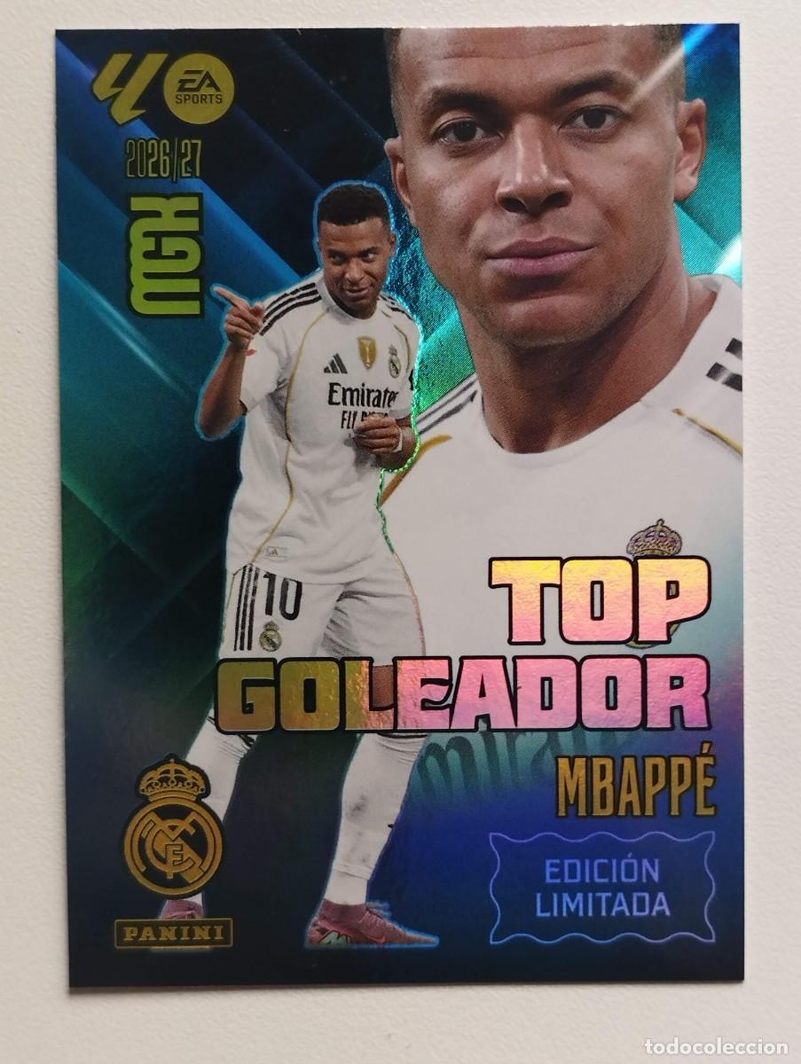 Cromos de f&uacute;tbol: CROMO CARD 2026 2027 MEGACRACKS 27 26 MGK PANINI MBAPPE REAL MADRID TOP GOLEADOR EDICION LIMITA