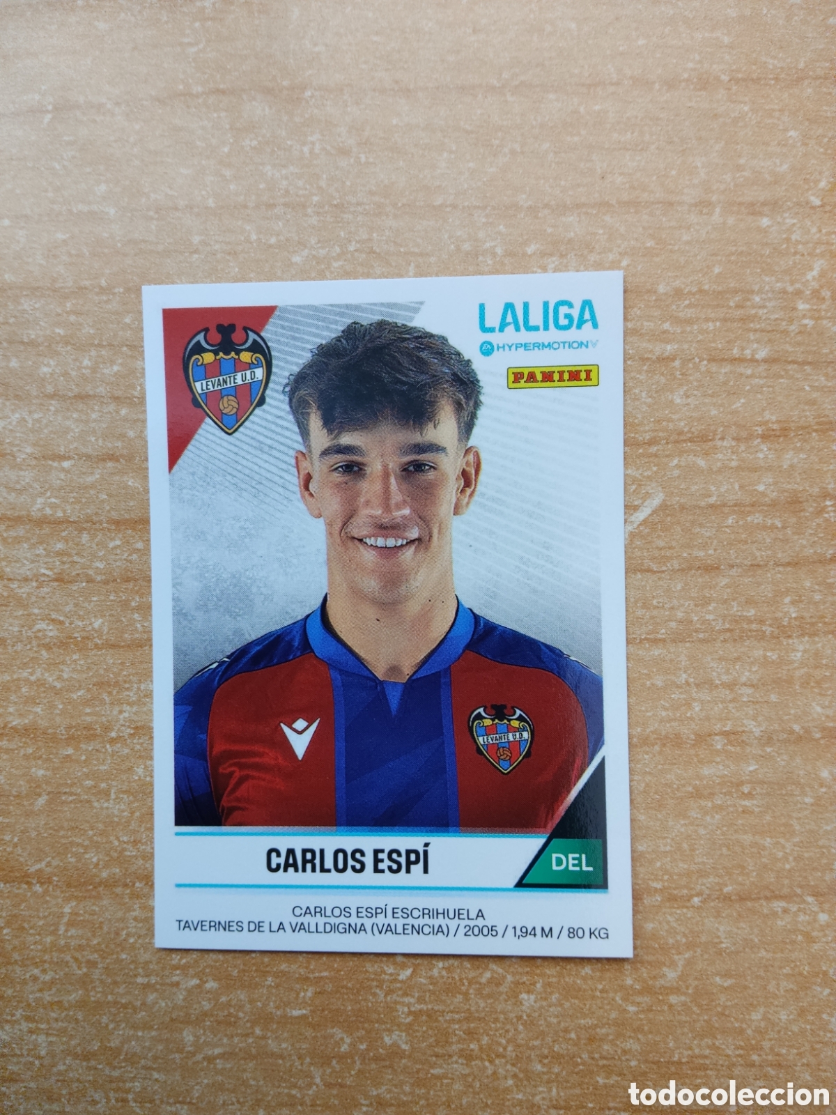 Fu&szlig;ball-Sticker: 284 B CARLOS ESP&Iacute; LEVANTE LIGA HYPERMOTION 2024 2025
