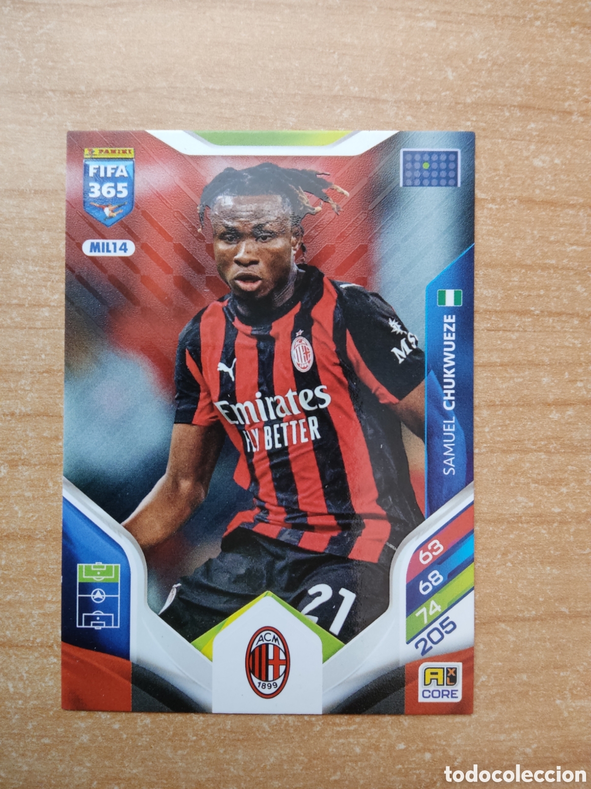 Figurine di Calcio: 14 CHUKWUEZE AC MILAN FIFA 365 ADRENALYN 2026
