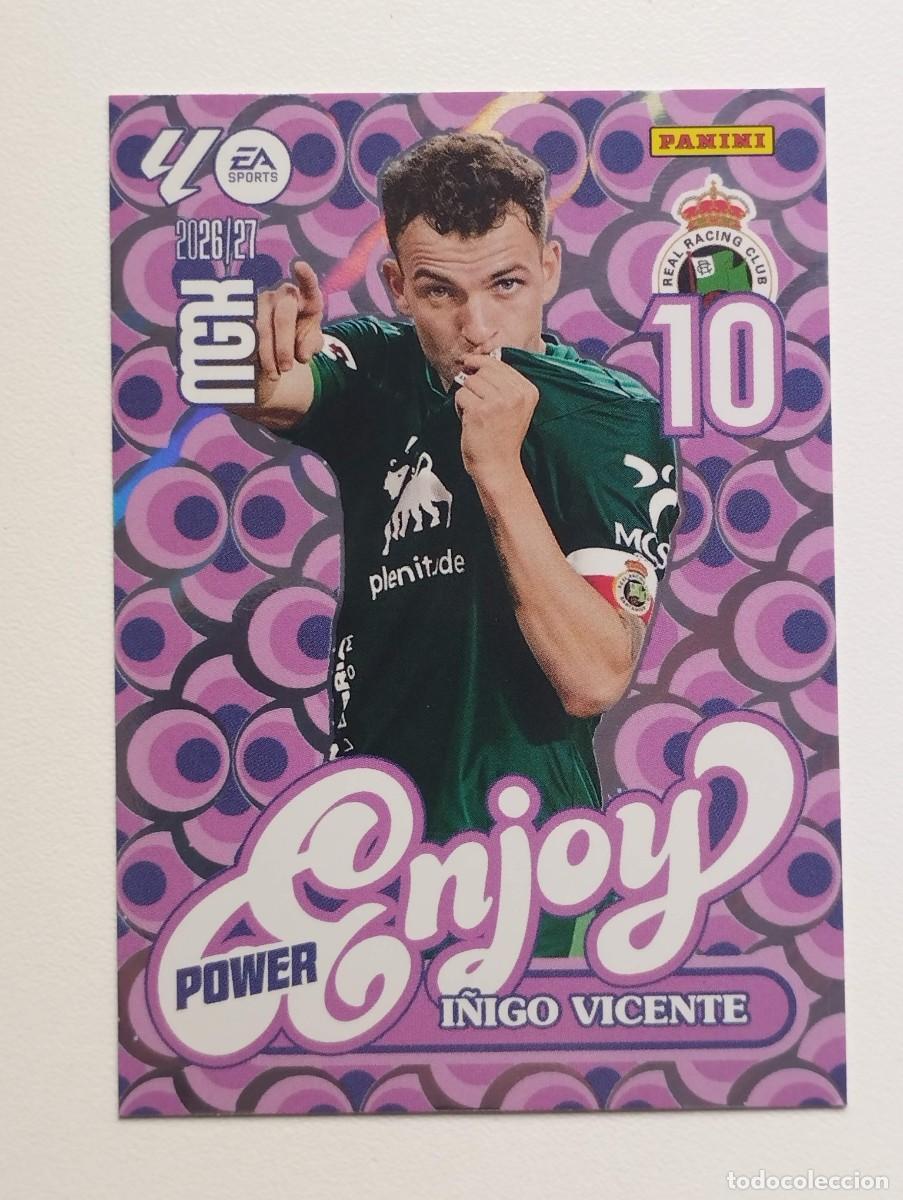 Figurine di Calcio: CROMO CARD 2026 2027 MEGACRACKS 27 26 MGK PANINI ENJOY POWER I&Ntilde;IGO VICENTE 383P RACING SANTANDER