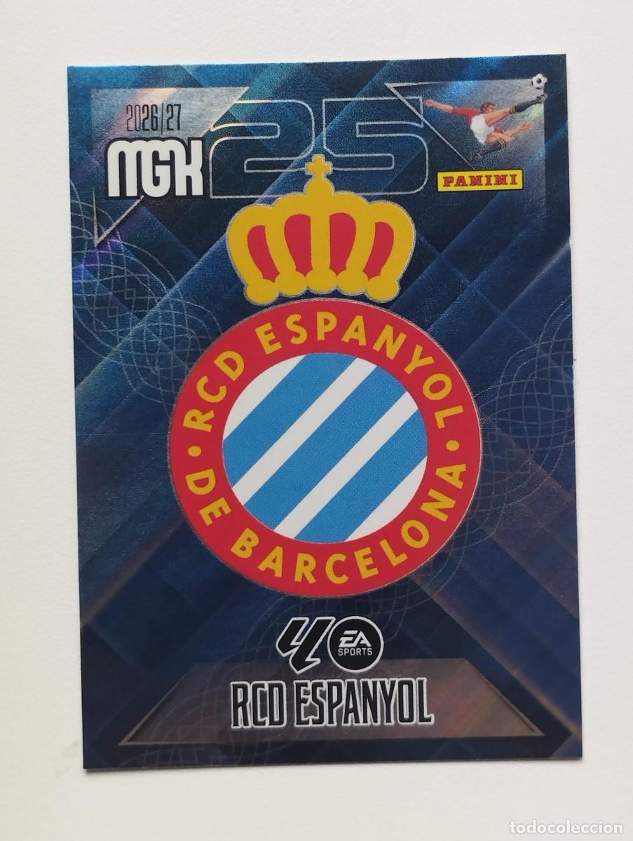 Cromos de Futebol: CROMO CARD 2026 2027 MEGACRACKS 27 26 MGK PANINI 163 ESCUDO ESPANYOL