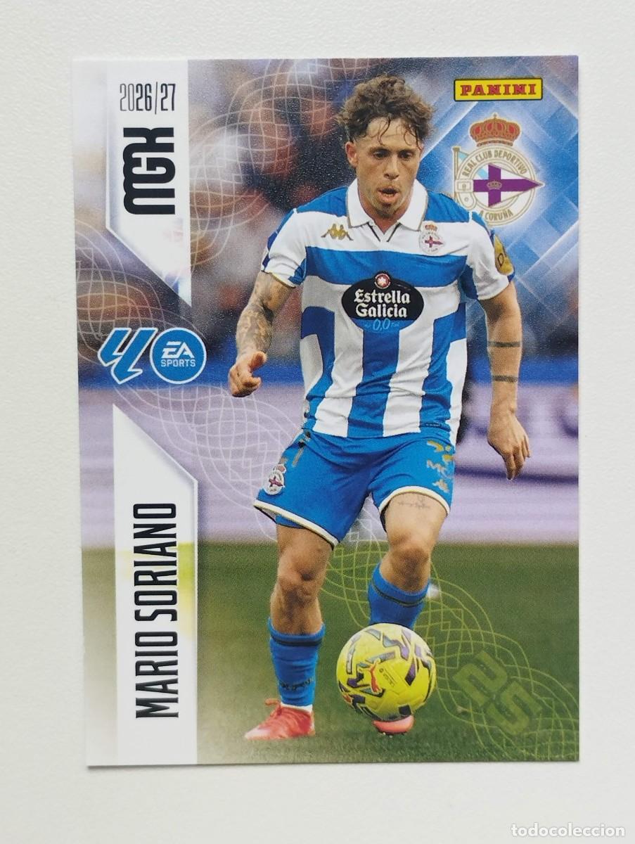 Cromos de f&uacute;tbol: CROMO CARD 2026 2027 MEGACRACKS 27 26 MGK PANINI MARIO SORIANO 138 DEPORTIVO LA CORU&Ntilde;A