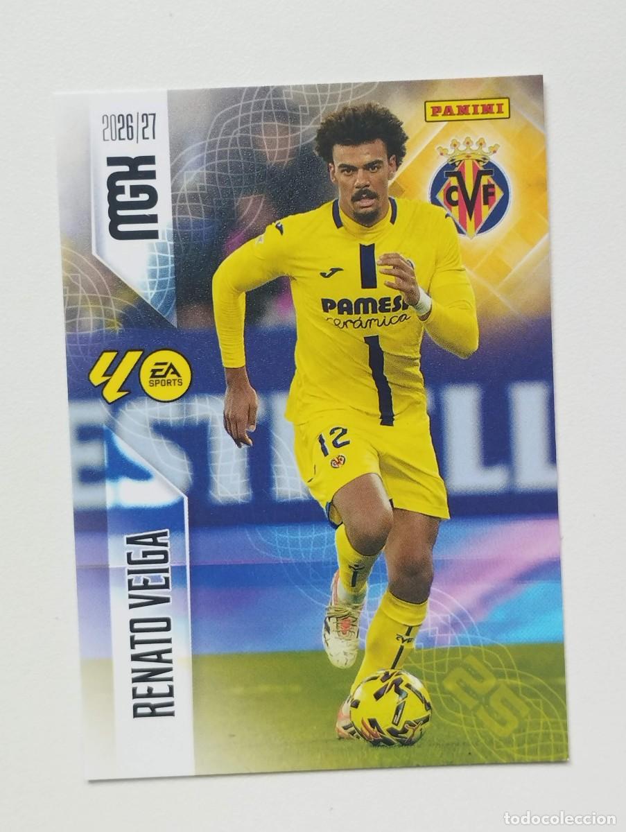 Cromos de f&uacute;tbol: CROMO CARD 2026 2027 MEGACRACKS 27 26 MGK PANINI RENATO VEIGA 368 VILLARREAL