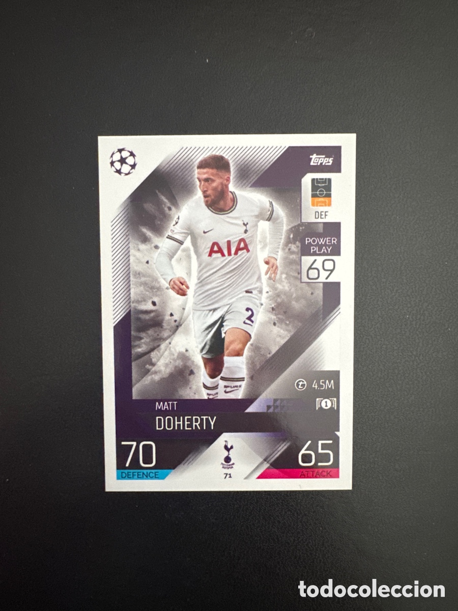 Fu&szlig;ball-Sticker: DOHERTY TOTTENHAM N&Uacute;MERO 71 MATCH ATTAX 2022 2023