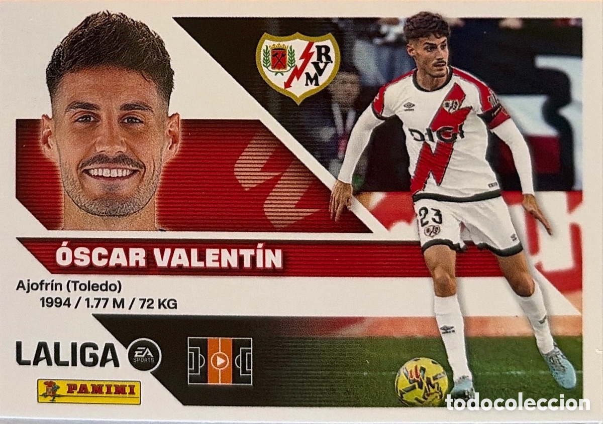Cromos de f&uacute;tbol: 13.- &Oacute;scar Valent&iacute;n (RAYO VALLECANO) - COLECCIONES ESTE 2026/27 (PANINI)