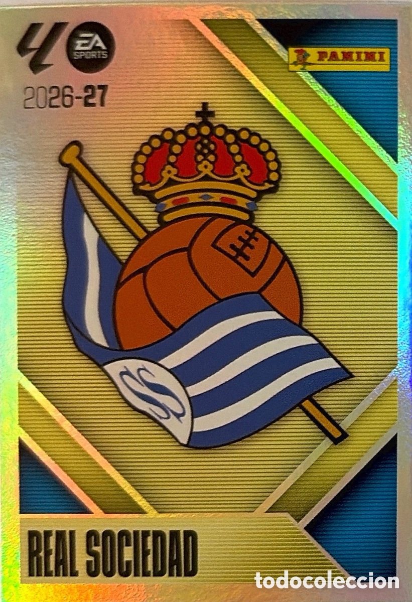 Cromos de f&uacute;tbol: 1.- Escudo (R. SOCIEDAD) - COLECCIONES ESTE 2026/27 (PANINI)