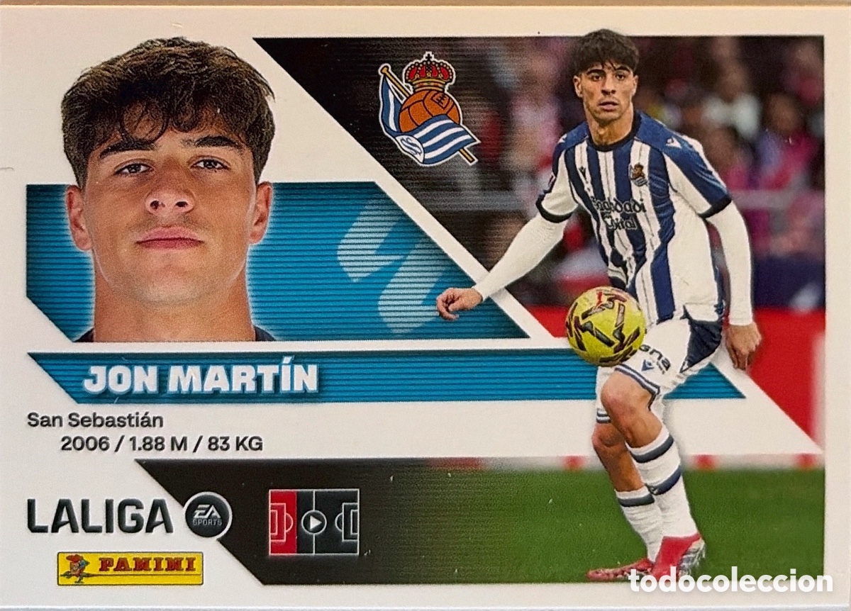 Cromos de f&uacute;tbol: 7.- Jon Mart&iacute;n (R. SOCIEDAD) - COLECCIONES ESTE 2026/27 (PANINI)