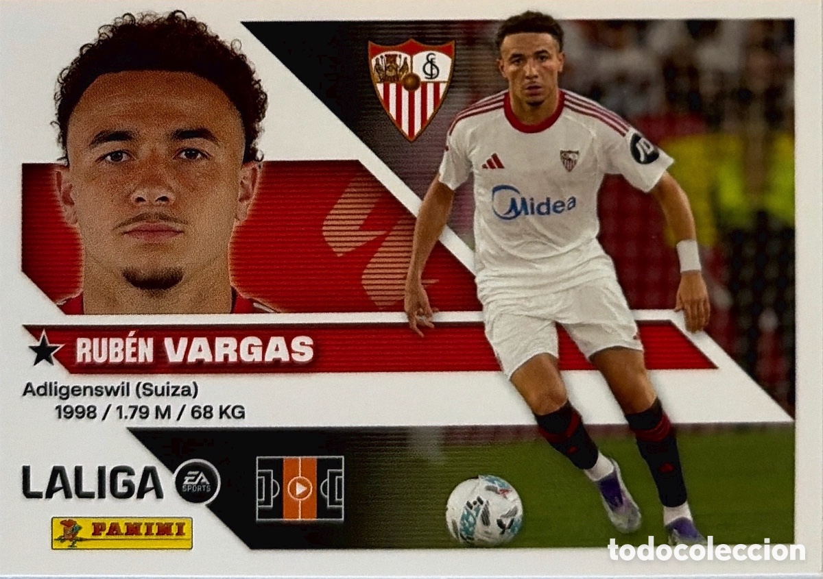 Football Stickers: 15.- Vargas (SEVILLA) - COLECCIONES ESTE 2026/27 (PANINI)