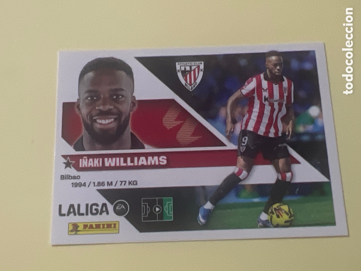 Cromos de f&uacute;tbol: C5450. LIGA ESTE 2026 2027 26 27 NUEVO - ATHLETIC CLUB DE BILBAO N&ordm; 19 WILLIAMS