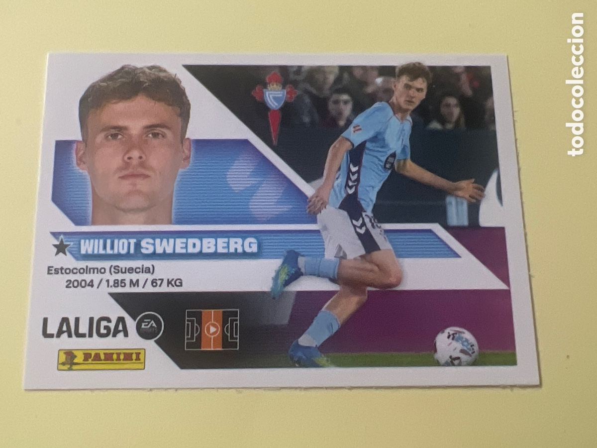 Cromos de f&uacute;tbol: C5455. Swedberg n&uacute;mero 16 del Celta cromo de la liga este 26-27 2026-2027