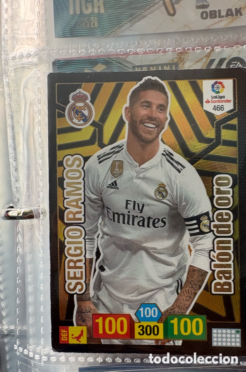 Cromos de f&uacute;tbol: Adrenalyn 2018 2019 / 18 19 Bal&oacute;n de Oro Sergio Ramos 466 Real Madrid