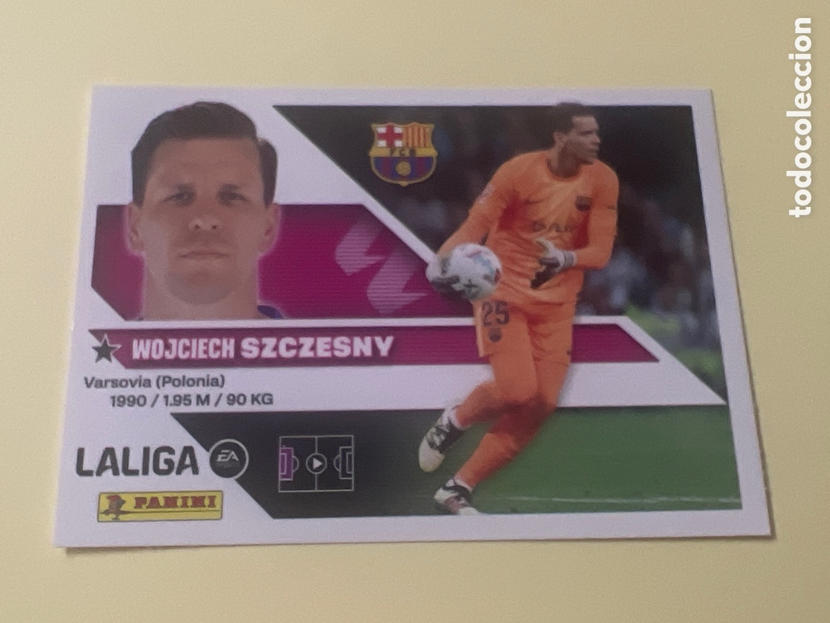 Cartes &agrave; collectionner de Football: C5474. Szczesny n&uacute;mero 4 del Barcelona cromo liga este 26-27 2026-2027
