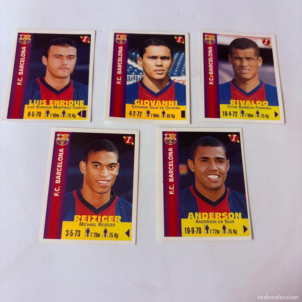 Cromos de f&uacute;tbol: Lote Cromo futbol 1999 panini equipos de europa fc barcelona 50-57-58-61-62