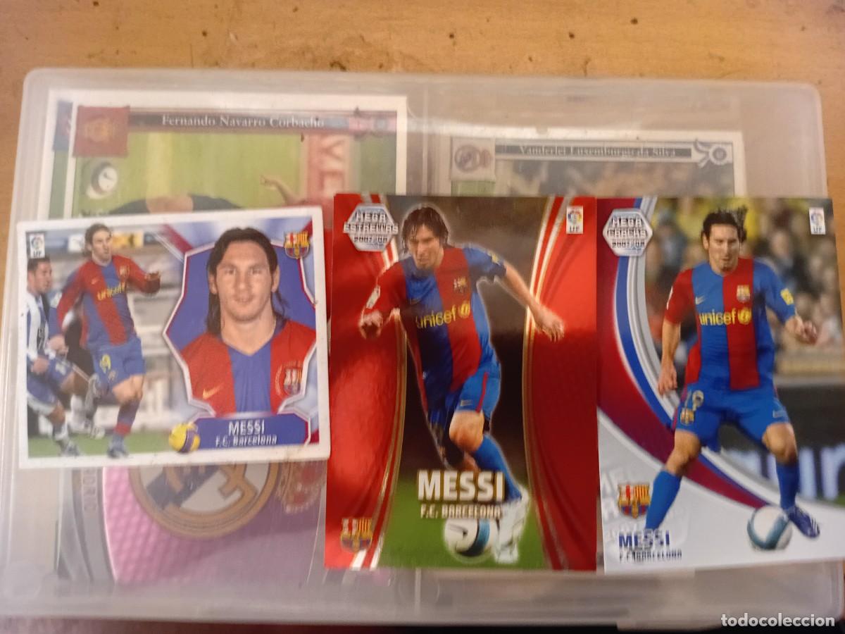 Cromos de f&uacute;tbol: Cromos messi liga 2007/2008 y Ligs 2008/2009