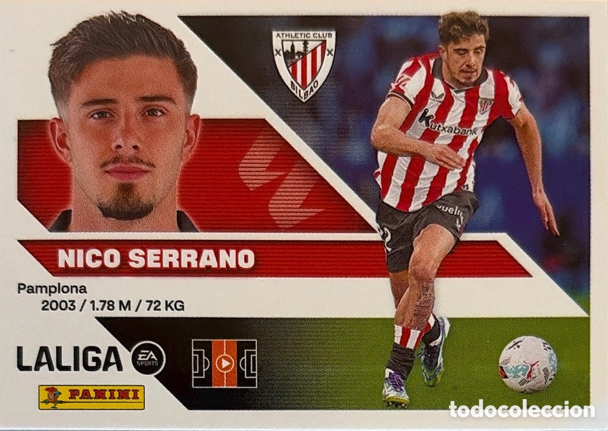 Cromos de Futebol: 15.- Nico Serrano (ATHL. BILBAO)- COLECCIONES ESTE 2026/27 (PANINI)