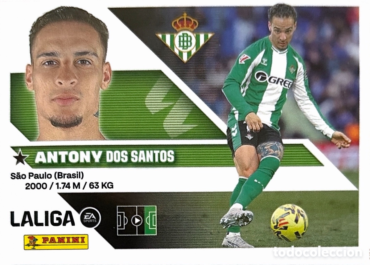 Cromos de Futebol: 18.- Antony (R. BETIS) - COLECCIONES ESTE 2026/27 (PANINI)