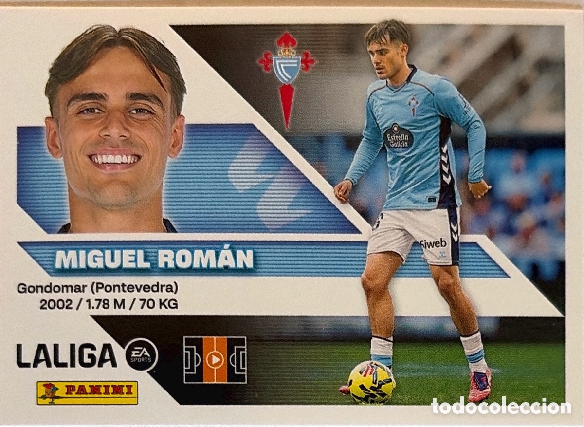 Cromos de f&uacute;tbol: 12.- Miguel Rom&aacute;n (R. CELTA) - COLECCIONES ESTE 2026/27 (PANINI)