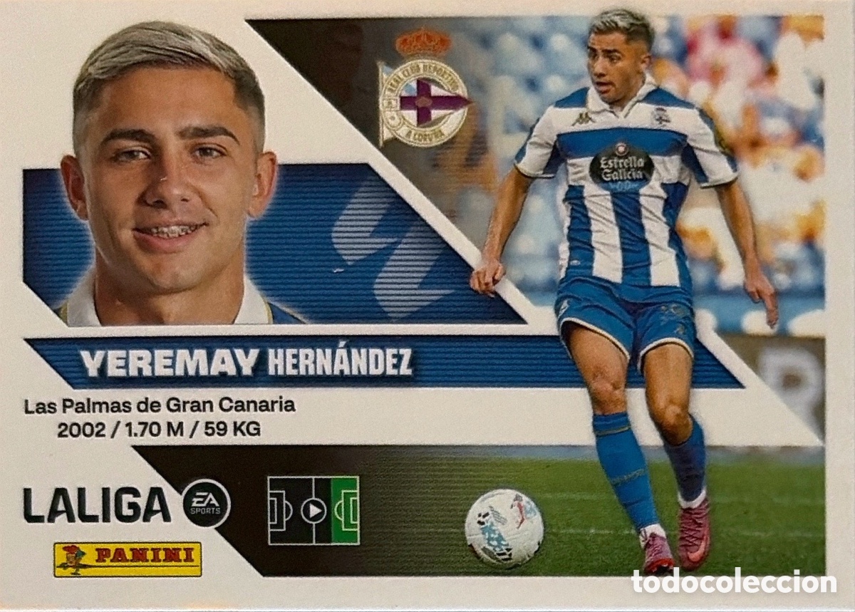 Football Stickers: 18.- Yeremay (DEPORTIVO CORU&Ntilde;A) - COLECCIONES ESTE 2026/27 (PANINI)