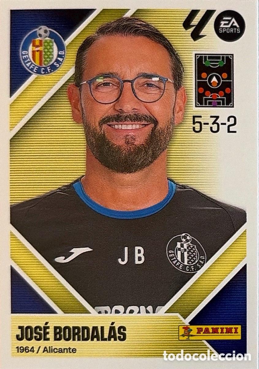 Football Stickers: 2 .- Jos&eacute; Bordal&aacute;s (GETAFE) - COLECCIONES ESTE 2026/27 (PANINI)
