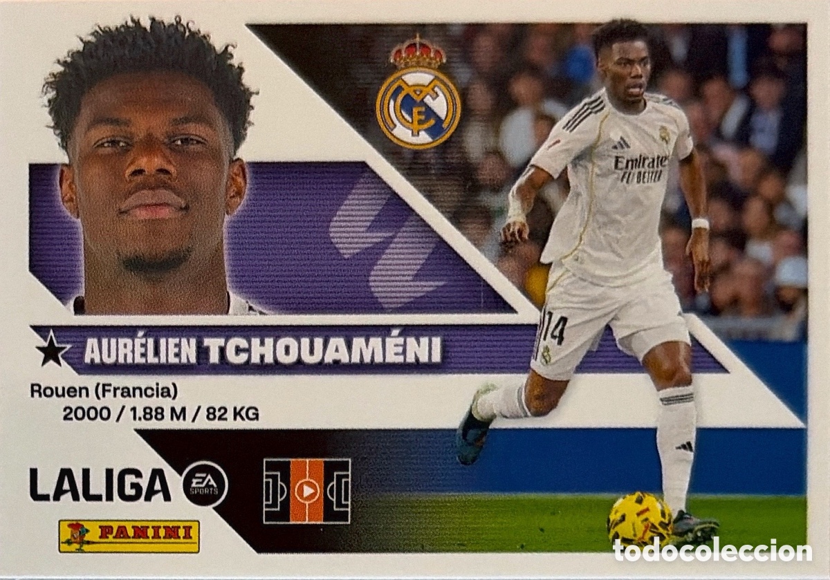 Cromos de f&uacute;tbol: 11.- Tchouamen&iacute; (R. MADRID) - COLECCIONES ESTE 2026/27 (PANINI)