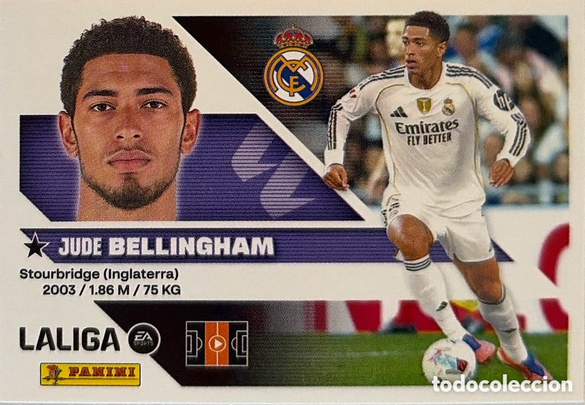 Cromos de f&uacute;tbol: 14.- Bellingham (R. MADRID) - COLECCIONES ESTE 2026/27 (PANINI)