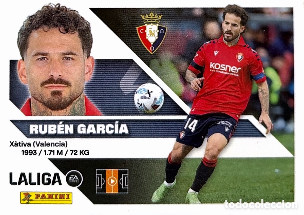 Fu&szlig;ball-Sticker: 14.- Rub&eacute;n Garc&iacute;a (OSASUNA) - COLECCIONES ESTE 2026/27 (PANINI)