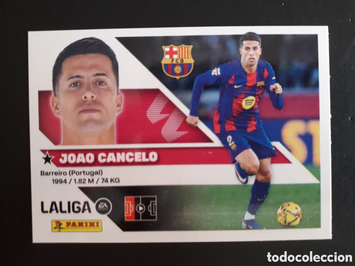Cromos de f&uacute;tbol: JO&Atilde;O CANCELO FC BARCELONA N&deg; 9 ED ESTE 2026 2027 26 27 SIN PEGAR PEDIDO M&Iacute;NIMO 3&euro;