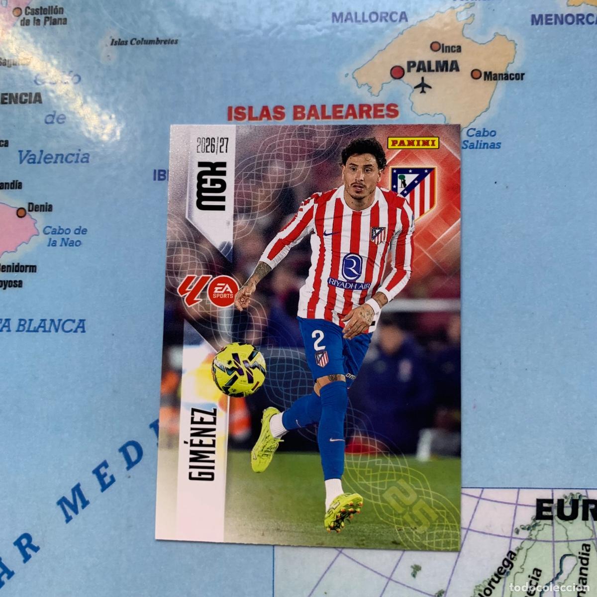 Cromos de f&uacute;tbol: Gim&eacute;nez n&uacute;mero 61 del Atl&eacute;tico de Madrid megacracks 26-27 2026-2027