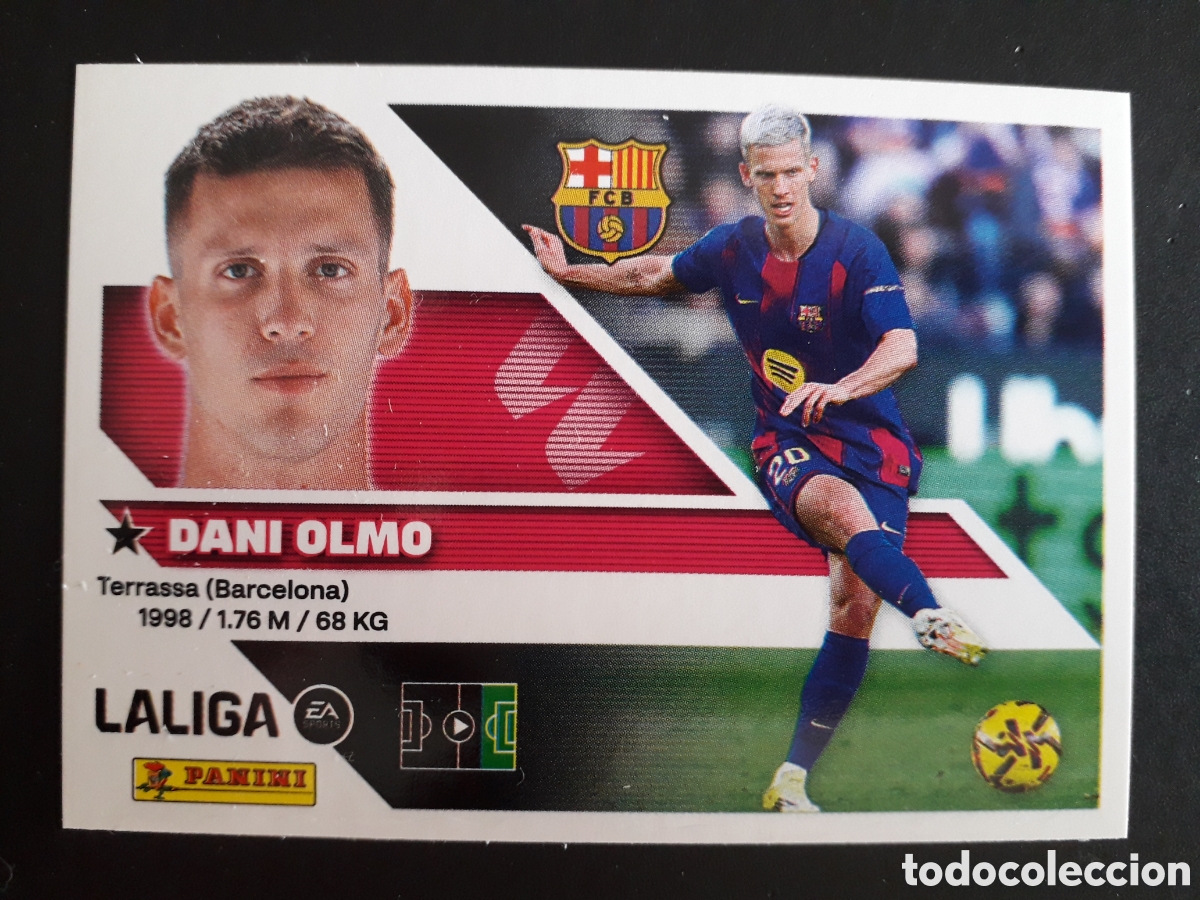 Cromos de f&uacute;tbol: DANI OLMO FC BARCELONA N&deg; 17 ED ESTE 2026 2027 26 27 SIN PEGAR PEDIDO M&Iacute;NIMO 3&euro;