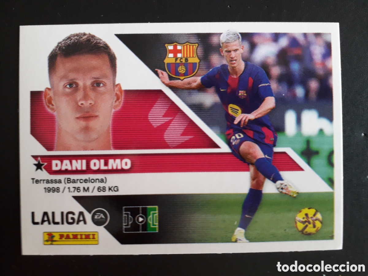 Cromos de f&uacute;tbol: DANI OLMO FC BARCELONA N&deg; 17 ED ESTE 2026 2027 26 27 SIN PEGAR PEDIDO M&Iacute;NIMO 3&euro;