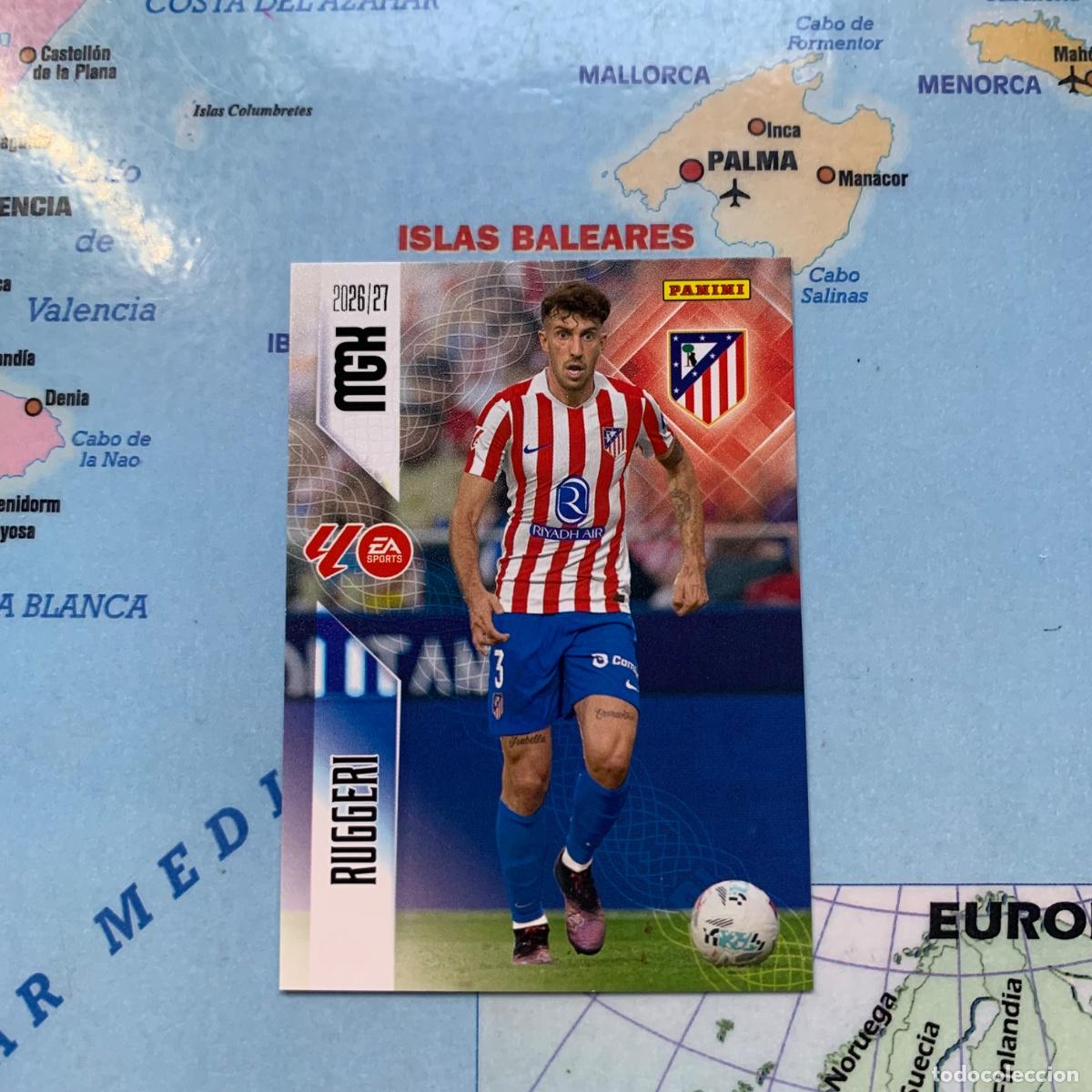 Football Stickers: Rugerri n&uacute;mero 63 del Atl&eacute;tico de Madrid megacracks 26-27 2026-2027