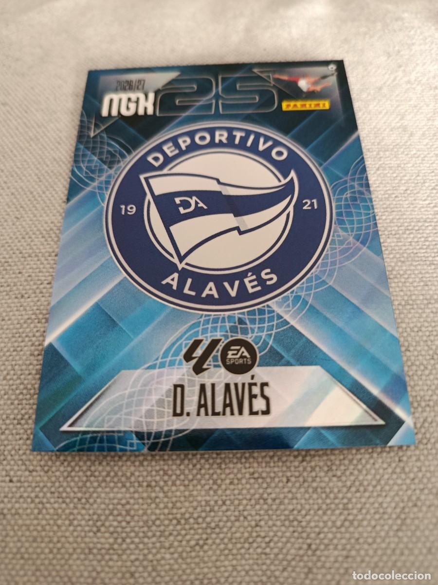 Cromos de f&uacute;tbol: Megacracks 26/27. 19- Escudo. Alav&eacute;s.