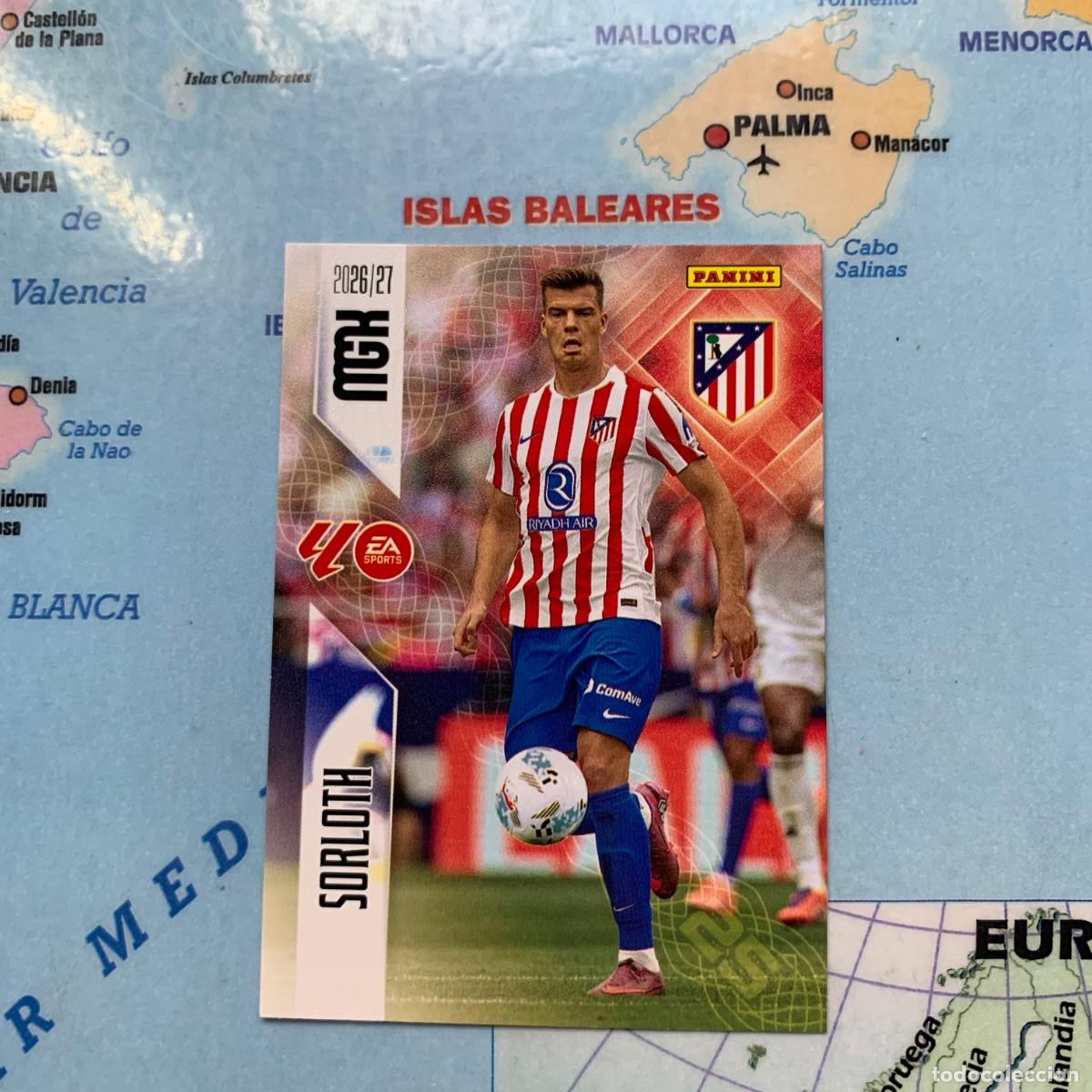 Cromos de f&uacute;tbol: Sorloth n&uacute;mero 72 del Atl&eacute;tico de Madrid megacracks 26-27 2026-2027