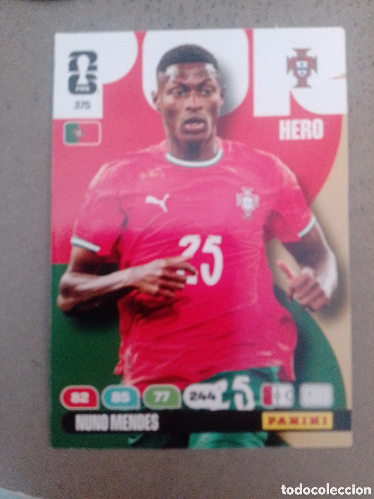 Cromos de f&uacute;tbol: NUNO MENDES PORTUGAL 375 ADRENALYN XL MUNDIAL 2026