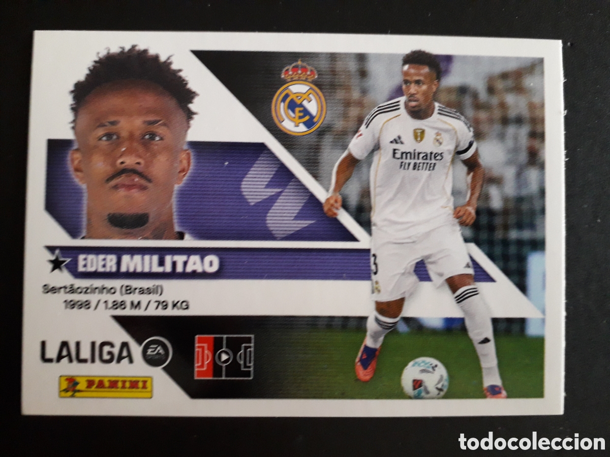 Cromos de Futebol: MILITAO REAL MADRID N&deg; 6 ED ESTE 2026 2027 26 27 SIN PEGAR PEDIDO M&Iacute;NIMO 3&euro;