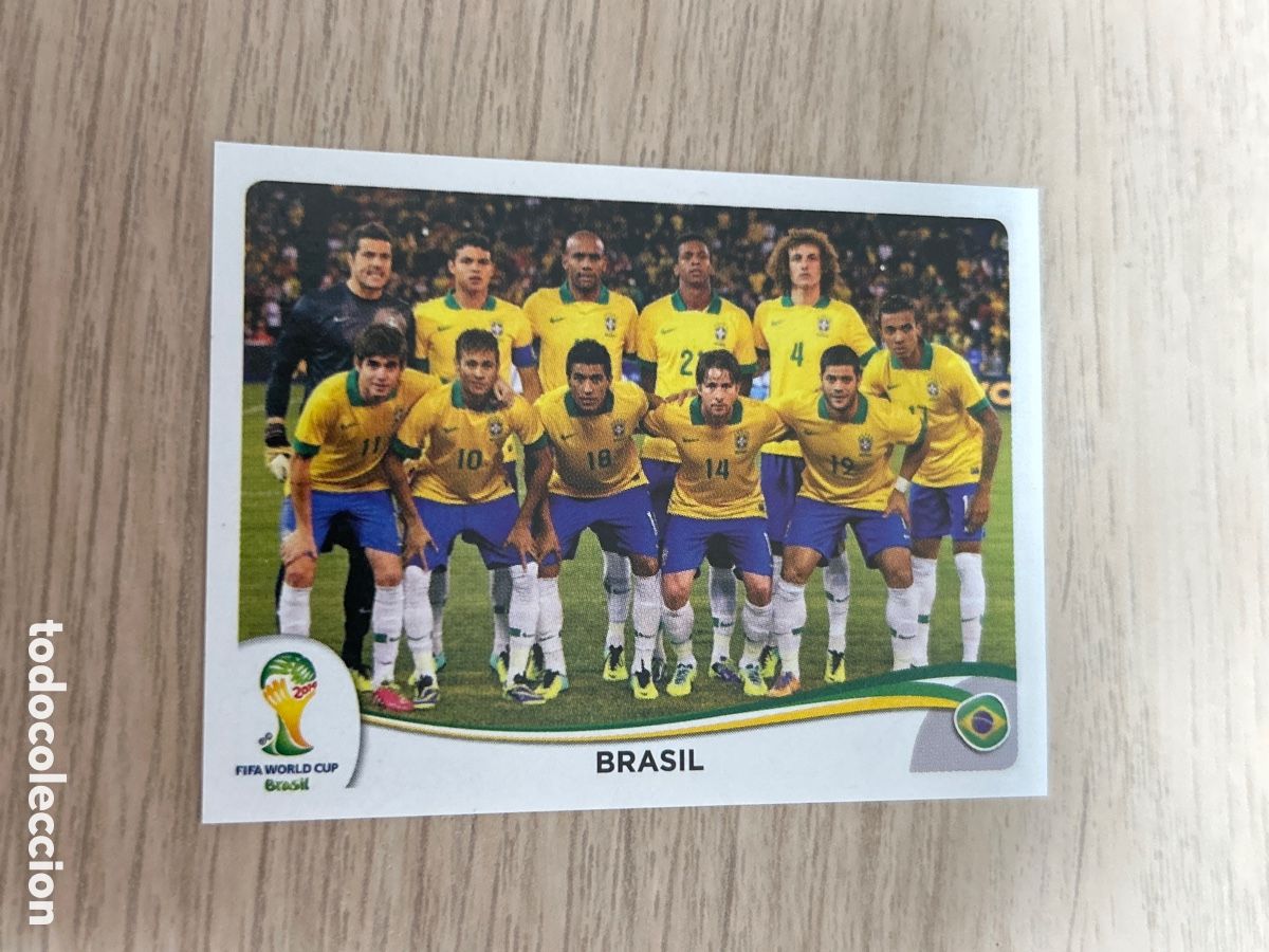 Fu&szlig;ball-Sticker: 33 ALINEACION BRASIL PANINI MUNDIAL BRASIL 2014 CROMO FUTBOL 14 - SIN PEGAR