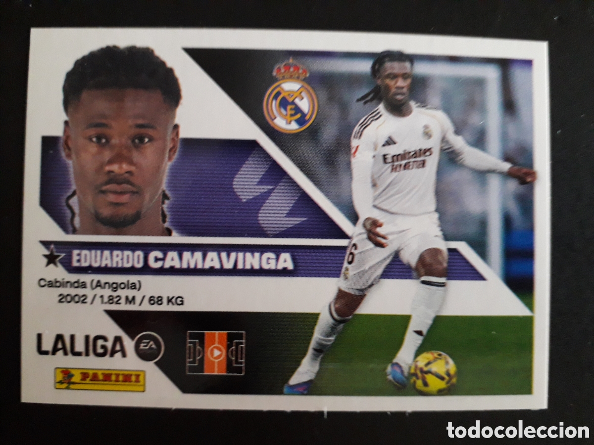 Cromos de f&uacute;tbol: CAMAVINGA REAL MADRID N&deg; 13 ED ESTE 2026 2027 26 27 SIN PEGAR PEDIDO M&Iacute;NIMO 3&euro;