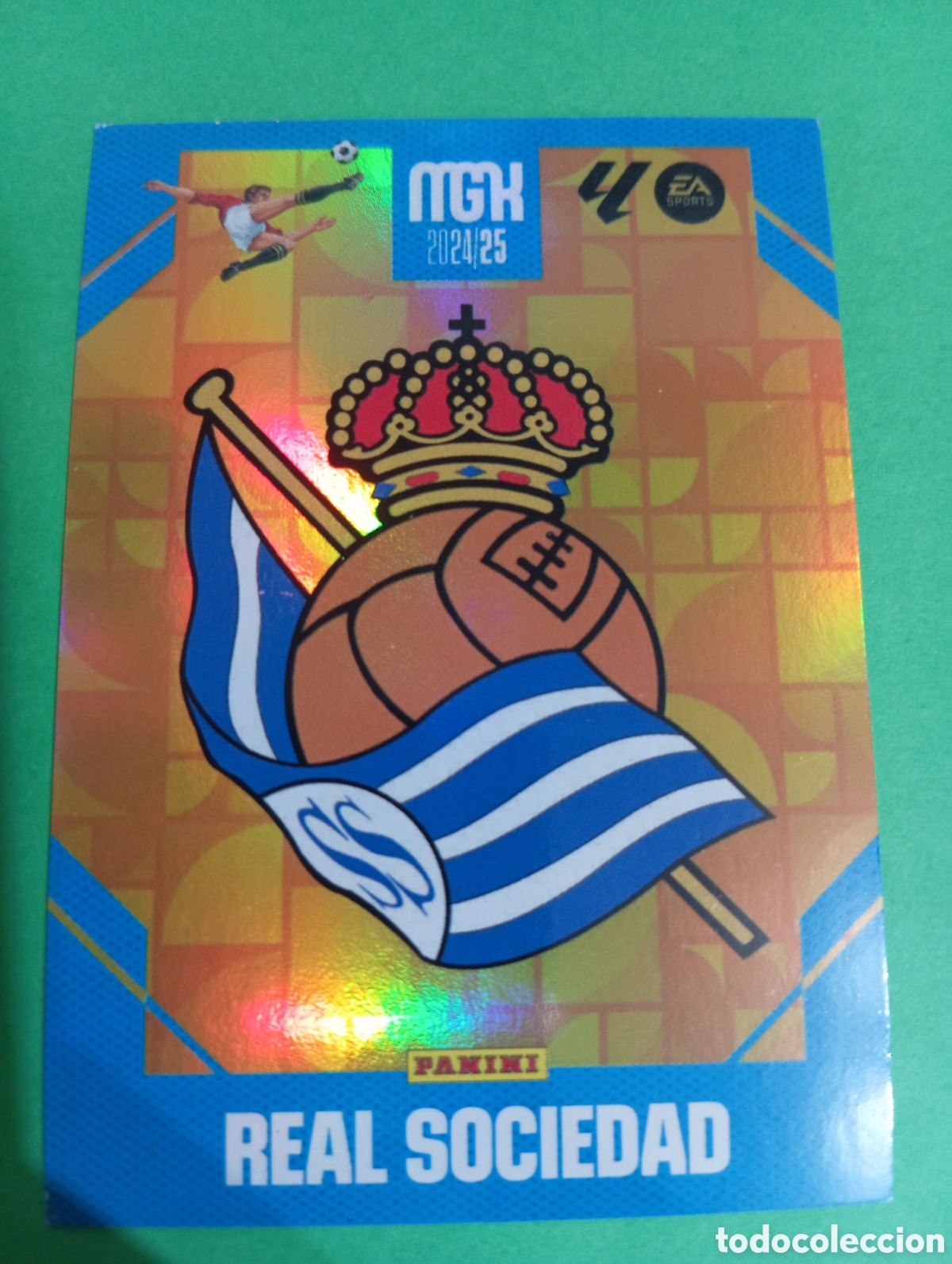 Cromos de f&uacute;tbol: Escudo de la Real Sociedad n&deg;289 / PANINI MEGACRACKS 2024/2025