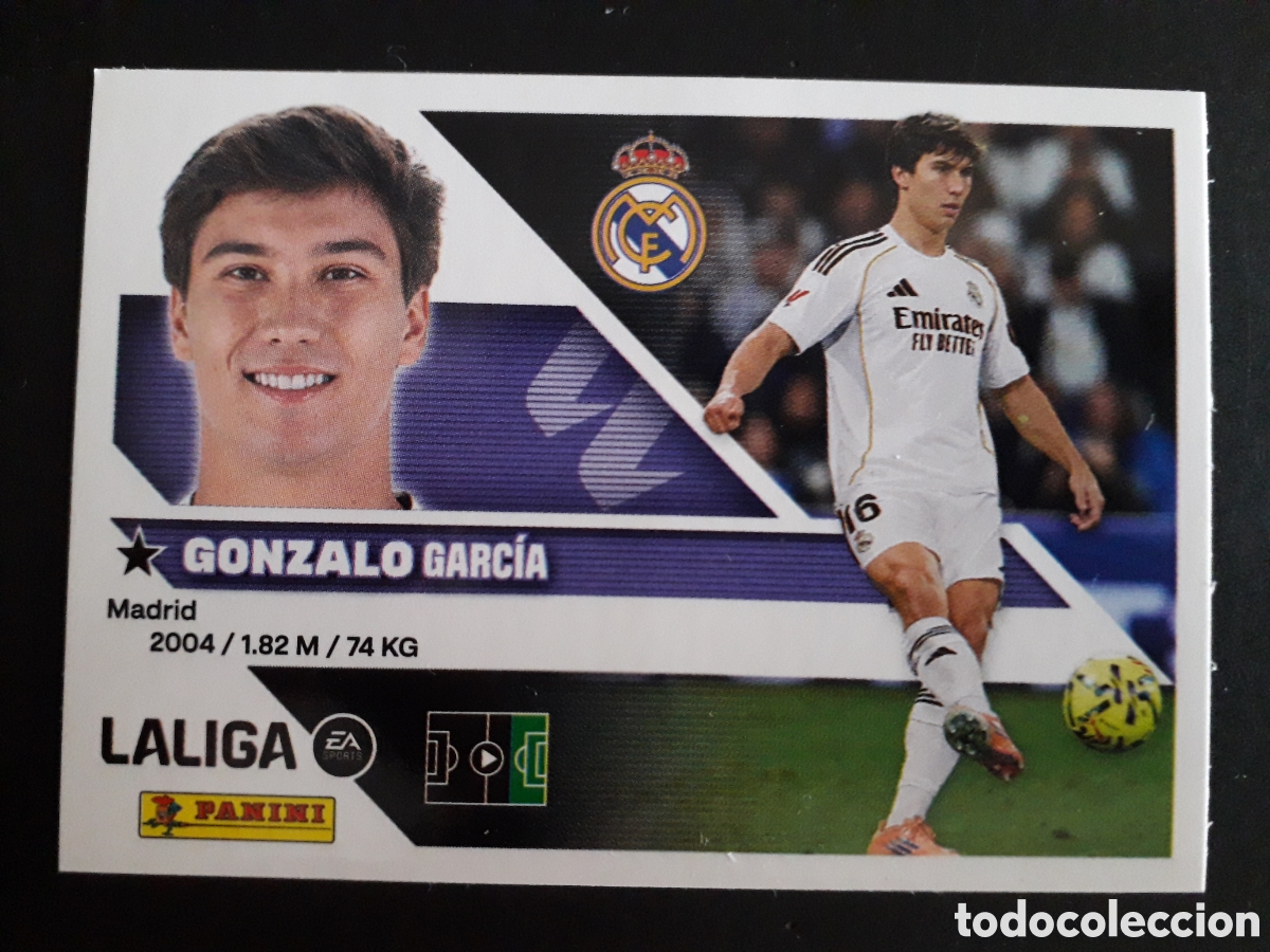 Cromos de f&uacute;tbol: GONZALO REAL MADRID N&deg; 17 ED ESTE 2026 2027 26 27 SIN PEGAR PEDIDO M&Iacute;NIMO 3&euro;