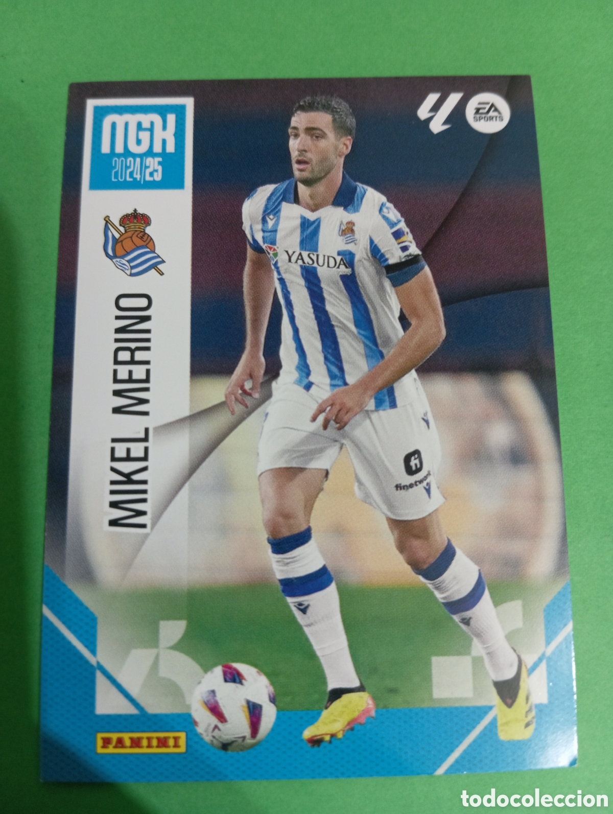 Cromos de f&uacute;tbol: Mikel Merino Real Sociedad n&deg;299 / PANINI MEGACRACKS 2024/2025