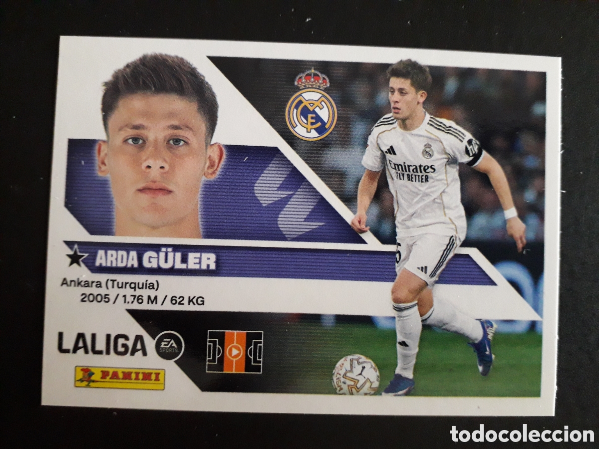 Cromos de f&uacute;tbol: G&Uuml;LER REAL MADRID N&deg; 15A ED ESTE 2026 2027 26 27 SIN PEGAR PEDIDO M&Iacute;NIMO 3&euro;