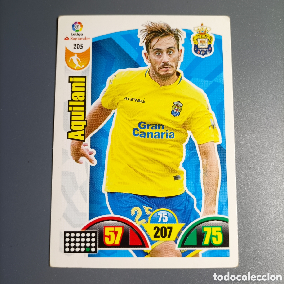 Cromos de f&uacute;tbol: ADRENALYN. LIGA 2017-2018 (LAS PALMAS) №205 AQUILANI