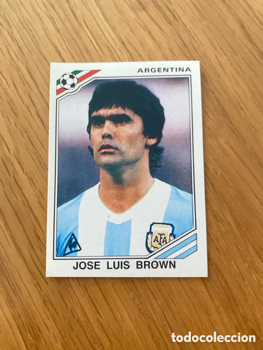 Fu&szlig;ball-Sticker: Cromo panini mundial Mexico 86 n&uacute;mero 78 Brown - Sticker album world cup 1986